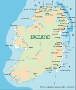 zone East and north coasts of ireland